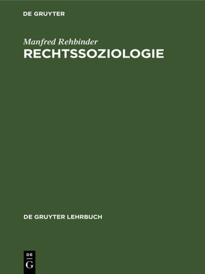 cover image of Rechtssoziologie